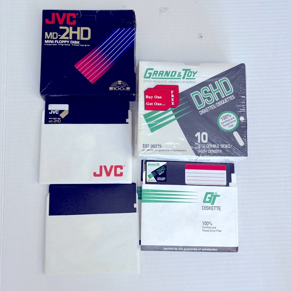 MIXED LOT Mini Floppy Disks & Diskettes Lot – 50 Total